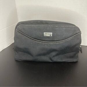 Dior Beauty Black Cosmetic Pouch Make-up Zippered Fabric Travel Bag